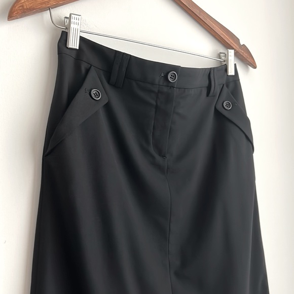 Theory Black Donna Tailor Wool Pencil Mini Skirt - Picture 4 of 11